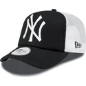 mutzen-gebogen-schwarz-snapback-clean-a-frame-der-new-york-yankees-mlb-von-new-era