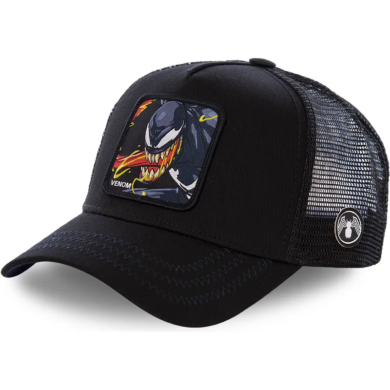 mutzen-gebogen-schwarz-snapback-venom-marvel-comics-von-capslab mutzen-gebogen-schwarz-snapback-venom-marvel-comics-von-capslab