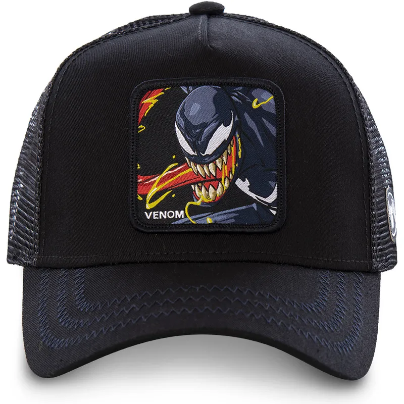 mutzen-gebogen-schwarz-snapback-venom-marvel-comics-von-capslab mutzen-gebogen-schwarz-snapback-venom-marvel-comics-von-capslab