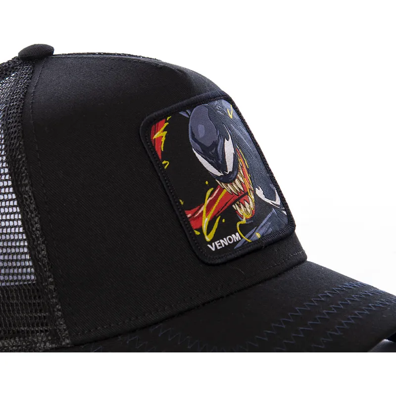 cappelli-curva-nero-snapback-venom-marvel-comics-di-capslab cappelli-curva-nero-snapback-venom-marvel-comics-di-capslab