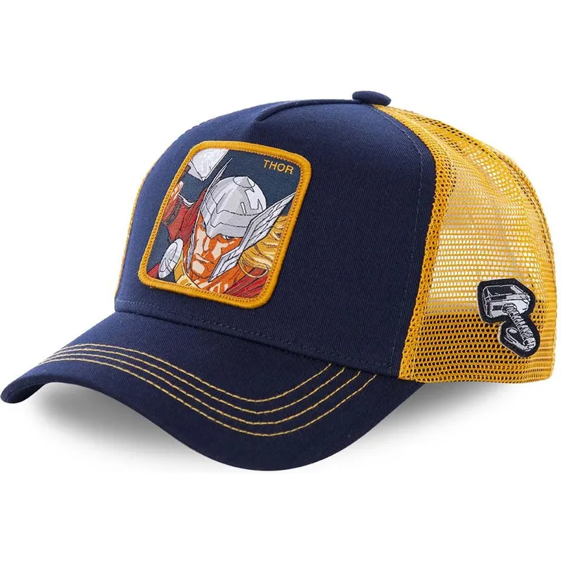 mutzen-gebogen-marineblau-snapback-thor-marvel-comics-von-capslab mutzen-gebogen-marineblau-snapback-thor-marvel-comics-von-capslab