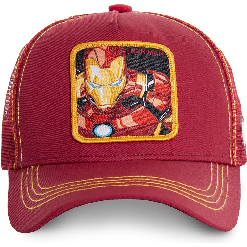 cappelli-curva-rosso-snapback-iron-man-marvel-comics-di-capslab