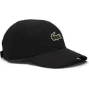 casquette-courbee-noire-ajustable-croc-microfibre-lacoste