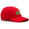 casquette-courbee-rouge-ajustable-big-croc-gabardine-lacoste