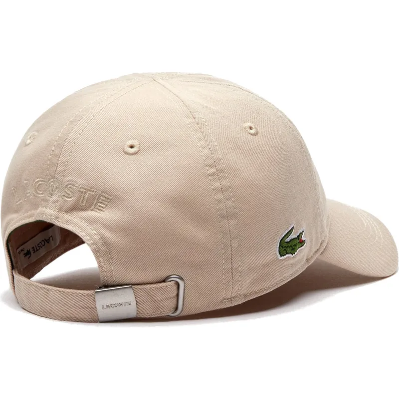cappelli-curva-beige-cinghia-regolabile-di-lacoste