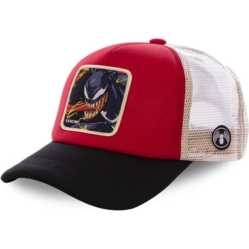 cappelli-curva-rosso-snapback-venom-marvel-comics-di-capslab cappelli-curva-rosso-snapback-venom-marvel-comics-di-capslab
