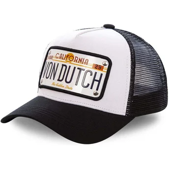 Cappello curvo bianco cinghia regolabile placa California CAL1 di Von Dutch