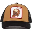 gorra-trucker-marrone-e-nera-castoro-two-beavers-di-goorin-bros