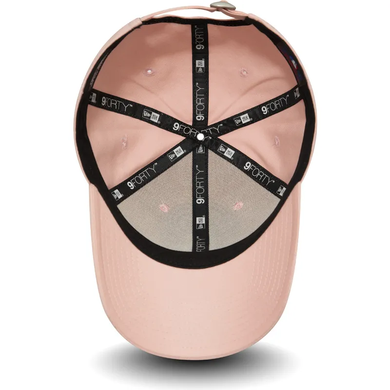cappelli-curva-rosa-cinghia-regolabile-9forty-league-essential-dei-los-angeles-dodgers-mlb-di-new-era
