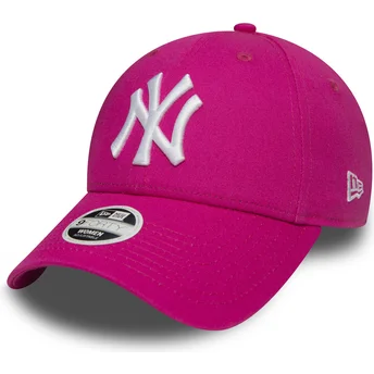 wyginieta-czapka-rozowa-z-regulacja-9forty-essential-new-york-yankees-mlb-new-era