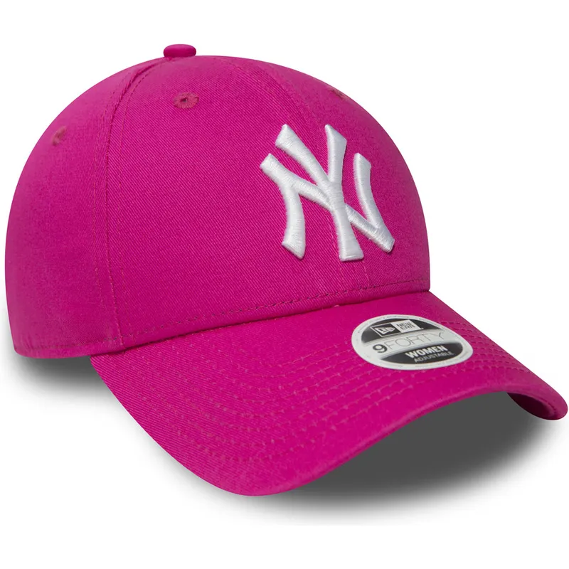 rozowa-regulowana-czapka-z-zakrzywionym-daszkiem-9forty-essential-new-york-yankees-mlb-od-new-era