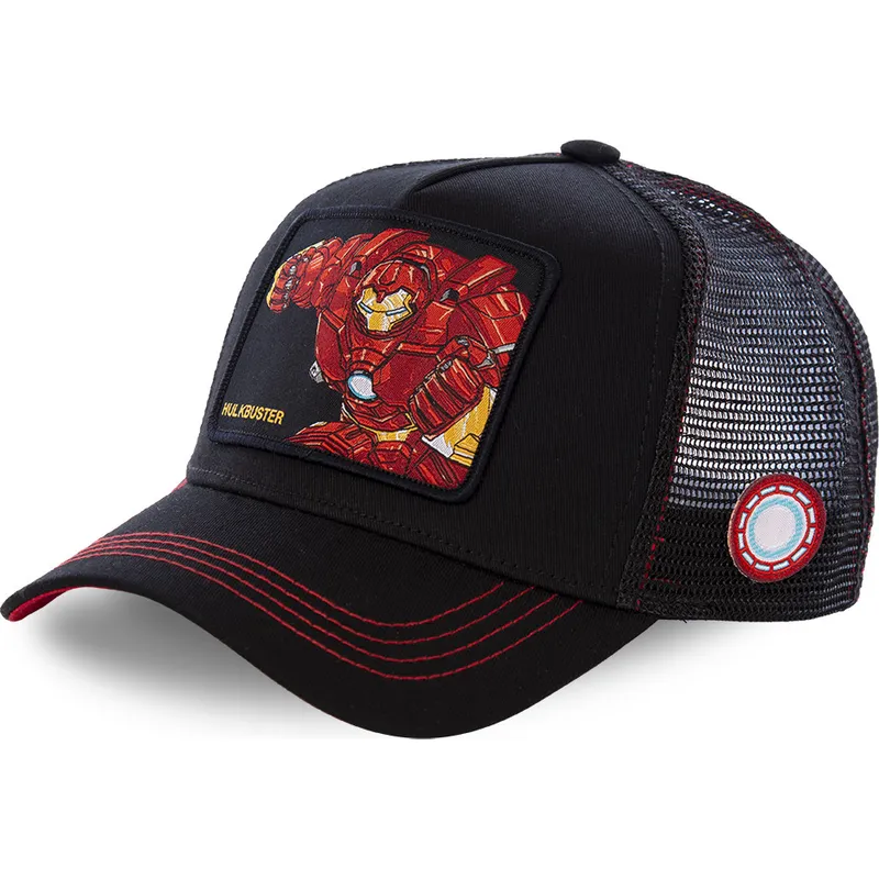 mutzen-gebogen-schwarz-snapback-iron-man-marvel-comics-von-capslab mutzen-gebogen-schwarz-snapback-iron-man-marvel-comics-von-capslab