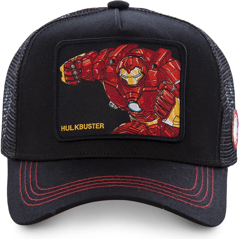 mutzen-gebogen-schwarz-snapback-iron-man-marvel-comics-von-capslab mutzen-gebogen-schwarz-snapback-iron-man-marvel-comics-von-capslab