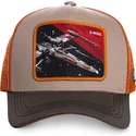 cappelli-curva-grigio-snapback-x-wing-starfighter-star-wars-di-capslab