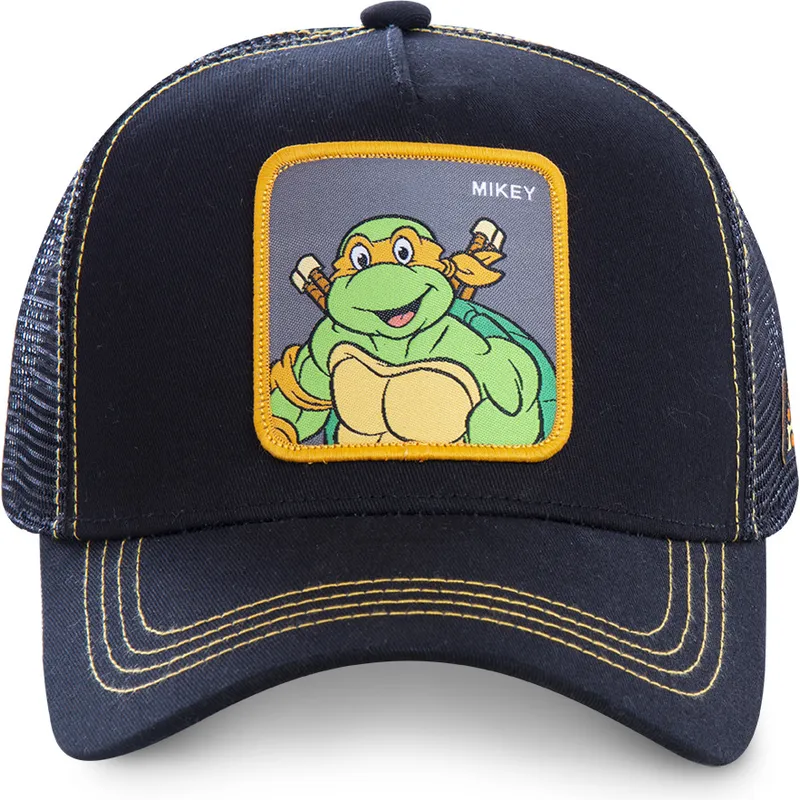 mutzen-gebogen-schwarz-snapback-michelangelo-ninja-turtles-von-capslab mutzen-gebogen-schwarz-snapback-michelangelo-ninja-turtles-von-capslab