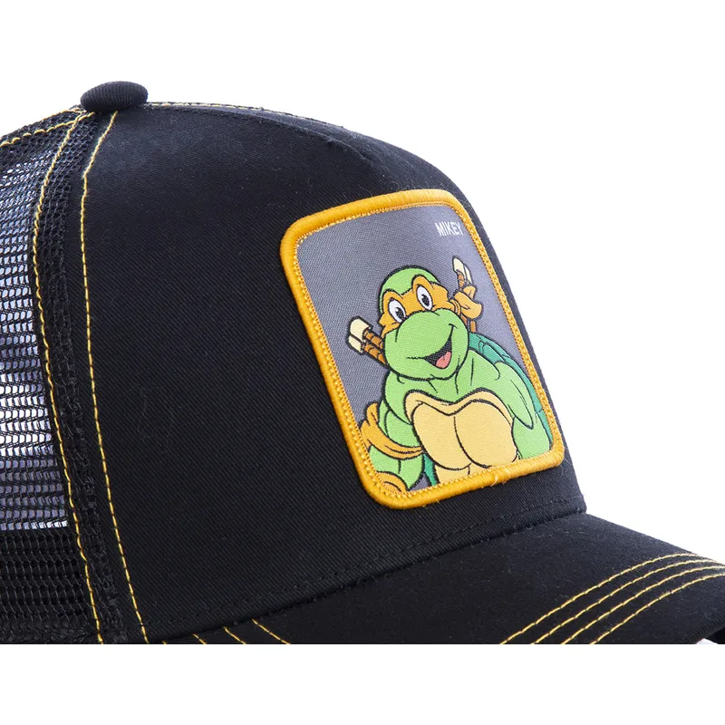mutzen-gebogen-schwarz-snapback-michelangelo-ninja-turtles-von-capslab mutzen-gebogen-schwarz-snapback-michelangelo-ninja-turtles-von-capslab