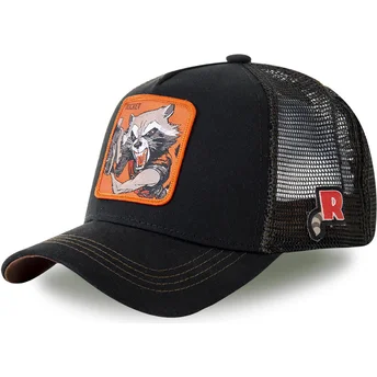 cappelli-curva-nero-snapback-rocket-raccoon-marvel-comics-di-capslab