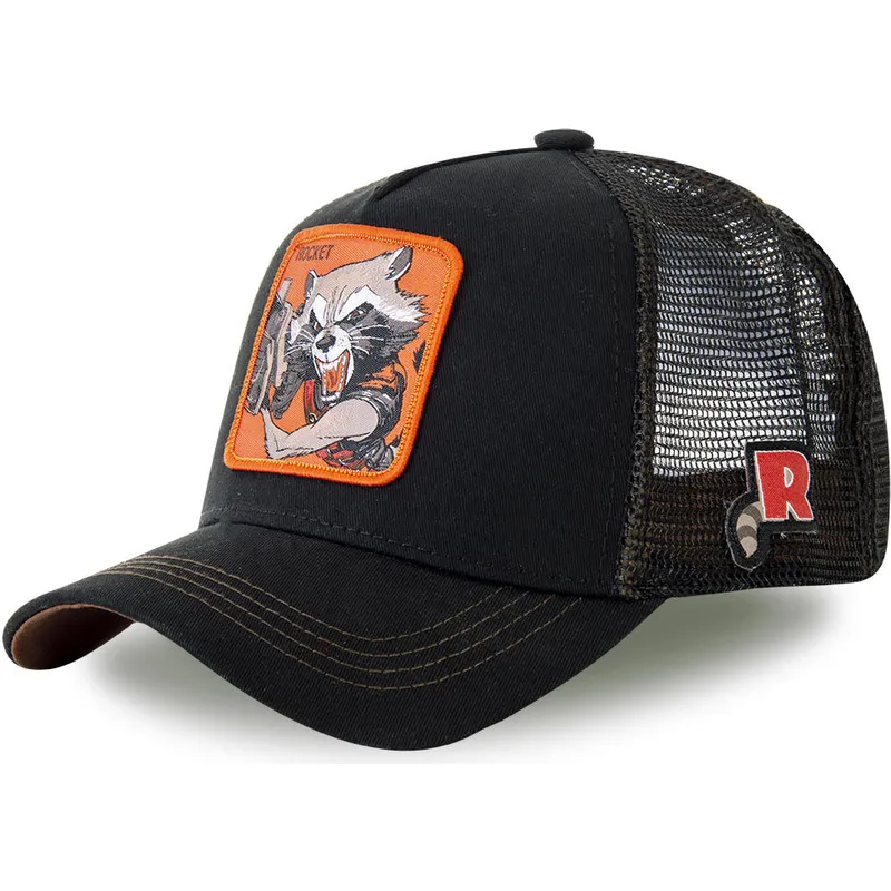 mutzen-gebogen-schwarz-snapback-rocket-raccoon-marvel-comics-von-capslab