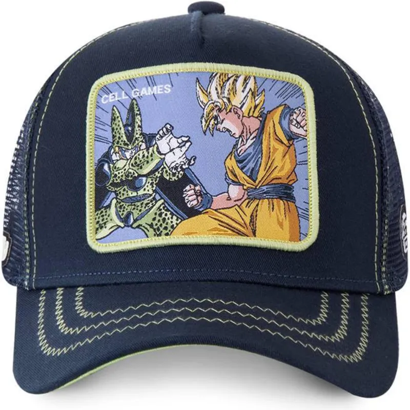 mutzen-gebogen-marineblau-snapback-cell-vs-goku-dragon-ball-von-capslab