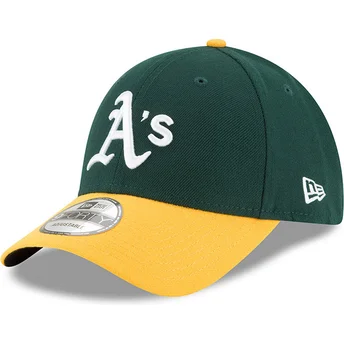 Cappellino curvo verde e giallo regolabile 9FORTY The League di Oakland Athletics MLB di New Era