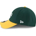 cappellino-curvo-verde-e-giallo-regolabile-9forty-the-league-di-oakland-athletics-mlb-di-new-era