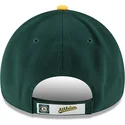 cappellino-curvo-verde-e-giallo-regolabile-9forty-the-league-di-oakland-athletics-mlb-di-new-era