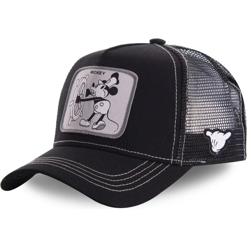 cappelli-curva-nero-snapback-mickey-mouse-disney-di-capslab cappelli-curva-nero-snapback-mickey-mouse-disney-di-capslab
