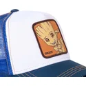 cappelli-curva-bianco-snapback-groot-marvel-comics-di-capslab