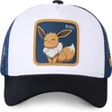 weisse-blaue-und-schwarze-trucker-kappe-eevee-evo3-pokemon-von-capslab