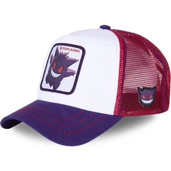 cappellino-trucker-bianco-rosso-e-viola-gengar-gen1-pokemon-di-capslab