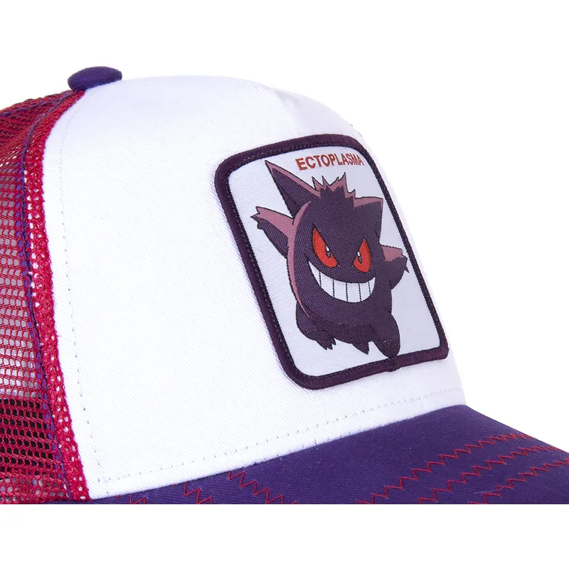 cappelli-curva-bianco-snapback-gengar-pokemon-di-capslab