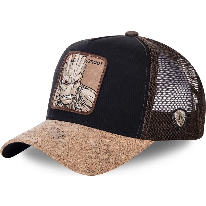 cappelli-curva-nero-snapback-groot-marvel-comics-di-capslab