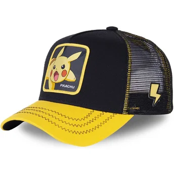 Trucker kasket sort og gul Pikachu PIK6 Pokémon fra Capslab