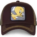 capslab-tweety-tit1-looney-tunes-trucker-cap-braun