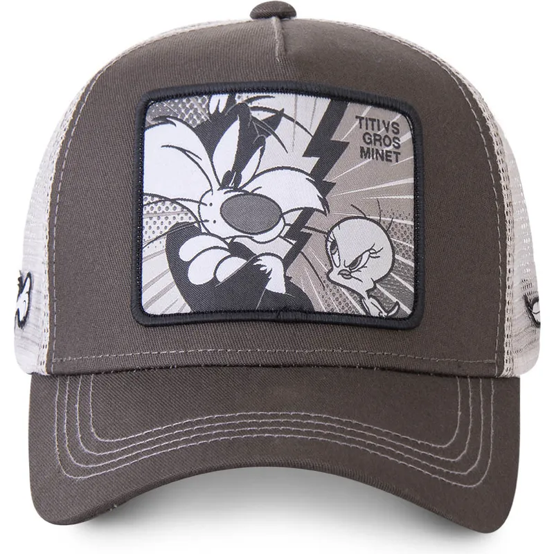 cappelli-curva-grigio-snapback-silvestro-e-titti-looney-tunes-di-capslab