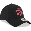 gorra-curva-negra-con-logo-rojo-ajustable-9forty-the-league-de-toronto-raptors-nba-de-new-era