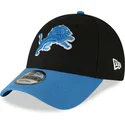 mutzen-gebogen-schwarz-verstellbares-band-9forty-the-league-der-detroit-lions-nfl-von-new-era