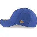 casquette-courbee-bleue-ajustable-avec-logo-dore-9twenty-nylon-packable-los-angeles-dodgers-mlb-new-era