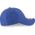 casquette-courbee-bleue-ajustable-avec-logo-dore-9twenty-nylon-packable-los-angeles-dodgers-mlb-new-era