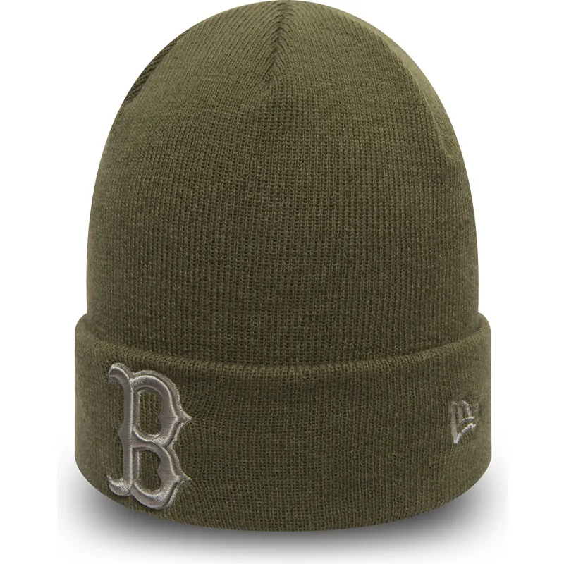 cappello-verde-cuff-knit-league-essential-dei-boston-red-sox-mlb-di-new-era