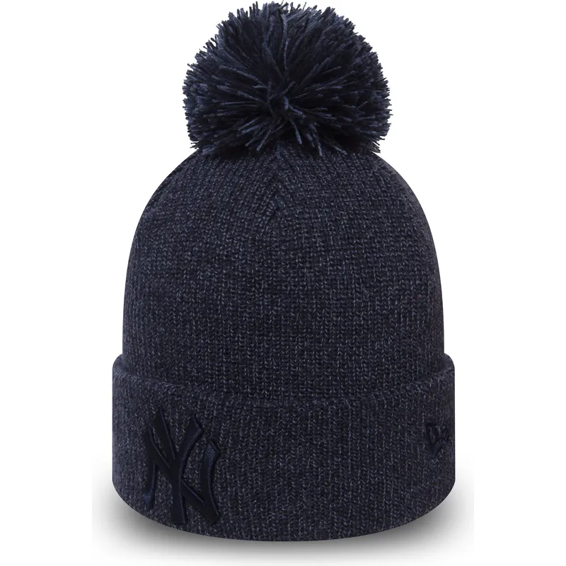 gorro-blu-con-pompon-cuff-knit-marl-bobble-dei-new-york-yankees-mlb-di-new-era