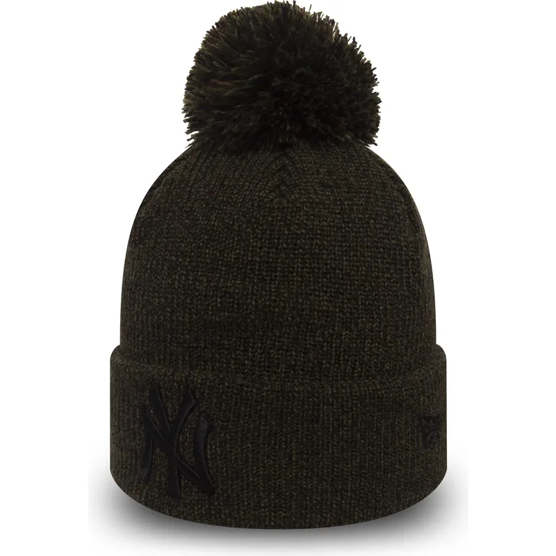 cappello-nero-con-pompon-cuff-knit-marl-bobble-dei-new-york-yankees-mlb-di-new-era