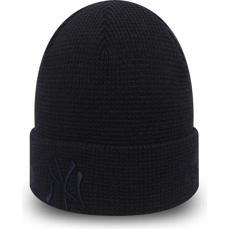 cappelli-blu-marino-cuff-knit-essential-waffle-dei-new-york-yankees-mlb-di-new-era
