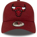 cappelli-curva-rosso-cinghia-regolabile-trucker-shadow-tech-a-frame-dei-chicago-bulls-nba-di-new-era
