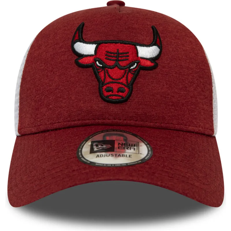 cappelli-curva-rosso-cinghia-regolabile-trucker-shadow-tech-a-frame-dei-chicago-bulls-nba-di-new-era