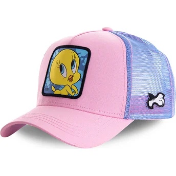 cappellino-trucker-rosa-e-blu-titti-twe1-looney-tunes-di-capslab