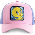 cappellino-trucker-rosa-e-blu-titti-twe1-looney-tunes-di-capslab