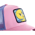 cappellino-trucker-rosa-e-blu-titti-twe1-looney-tunes-di-capslab