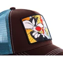 casquette-trucker-marron-et-bleue-sylvestre-vs-titi-tvg1-looney-tunes-capslab