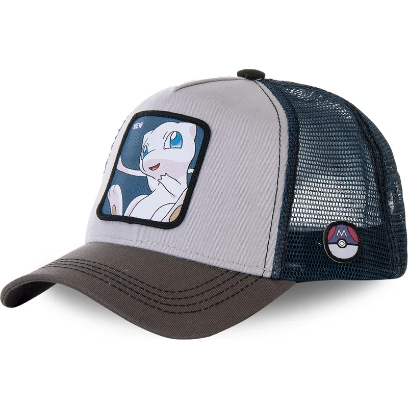 cappelli-curva-grigio-snapback-mew-pokemon-di-capslab cappelli-curva-grigio-snapback-mew-pokemon-di-capslab